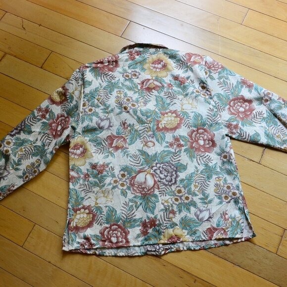 Vintage Diane Von Furstenberg Floral Button Top Blouse Size 12 - Picture 10 of 14